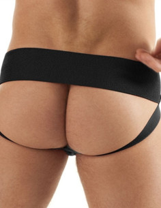 Lenjerie suspensor negru banda 6 cm - Sergey Basic Jockstrap Black - Barcode 2