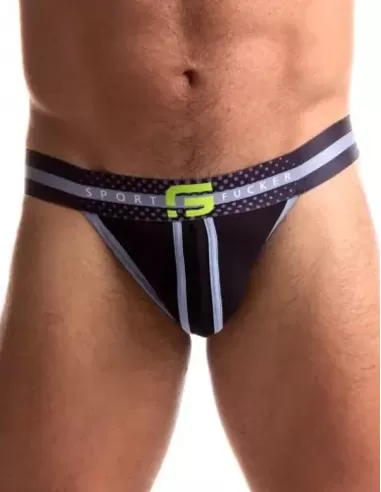 Sport Fucker Jersey Jock Black Neon Green