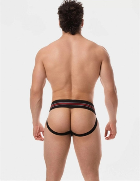 Suspensor sportiv banda lata 7 cm - Boris Jockstrap Black - Barcode Berlin