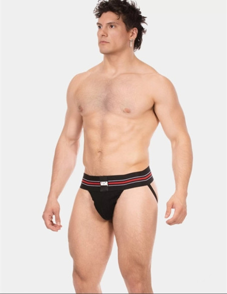 Suspensor sportiv banda lata 7 cm - Boris Jockstrap Black - Barcode Berlin