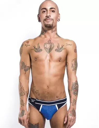 Lenjerie suspensor sportiv albastru - Mission Jockstrap Blue - MisterB