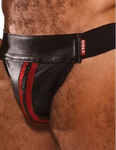 Colt Leather Jock Black Red