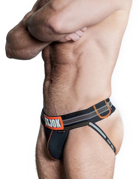 Jockstrap suspensor negru banda lata 4 cm - SlingJock Upthrust OxJok Black Iron - Oxballs