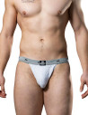 Suspensor sportiv alb banda 2,54 cm - Jockstrap White 1 inch - MM Jocks