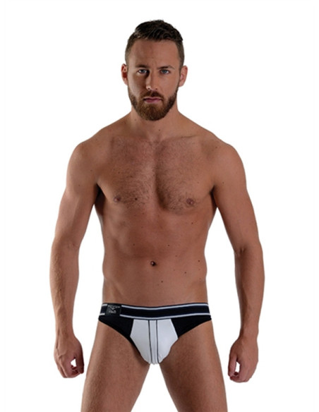Lenjerie suspensor sportiv alb - Manhattan Jockstrap White - MisterB