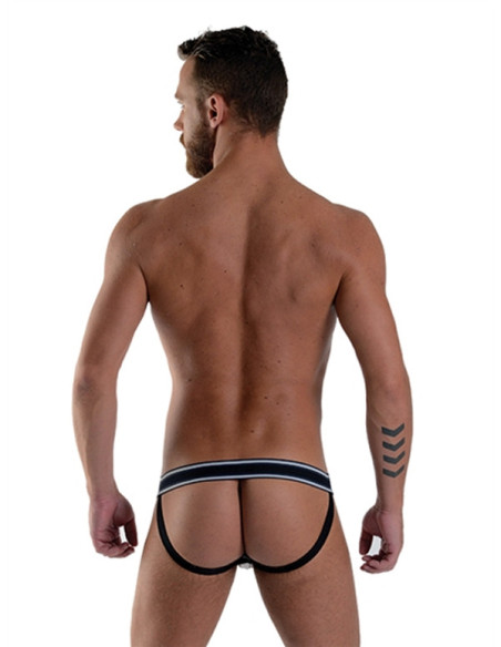 Lenjerie suspensor sportiv alb - Manhattan Jockstrap White - MisterB