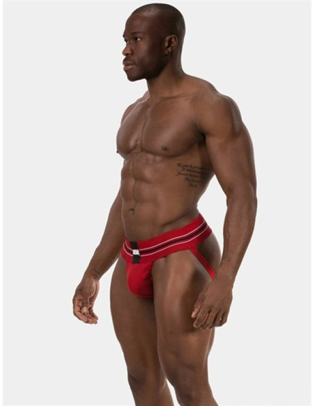 Suspensor sportiv rosu banda lata 7 cm - Boris Jockstrap Red - Barcode Berlin