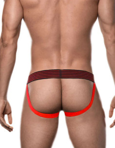Lenjerie suspensor sportiv - Rally Jockstrap Red - 665 Leather 2