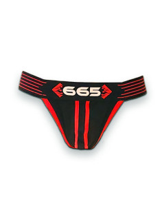 Lenjerie suspensor sportiv - Rally Jockstrap Red - 665 Leather
